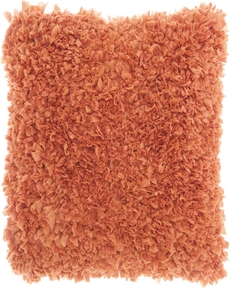 SHAG DL660 DEEP CORAL 17" x 17" THROW PILLOW