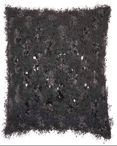 SHAG VV202 BLACK 20" x 20" THROW PILLOW