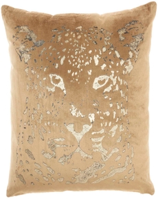 SOFIA AC388 BEIGE/GOLD 20" x 20" THROW PILLOW