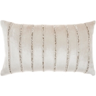 SOFIA AZ217 BEIGE 12" X 21" THROW PILLOW