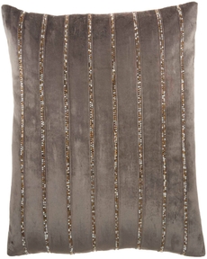 SOFIA AZ217 DARK GREY 20" x 20" THROW PILLOW