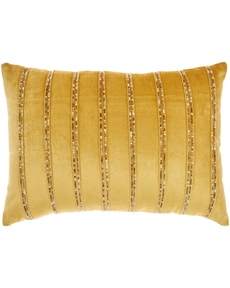 SOFIA AZ217 GOLD 12" X 21" THROW PILLOW
