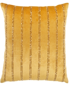 SOFIA AZ217 GOLD 20"X20" THROW PILLOW