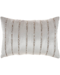SOFIA AZ217 LT GREY 12" X 21" THROW PILLOW