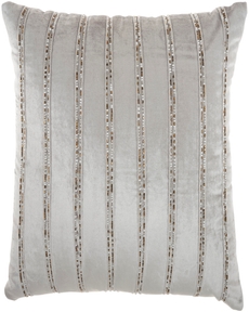 SOFIA AZ217 LT GREY 20" X 20" THROW PILLOW