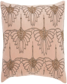 SOFIA AZ534 BLUSH COTTON VELVET 12" x 20" THROW PILLOW