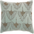 SOFIA AZ534 CELADON COTTON VELVET 12" x 20" THROW PILLOW