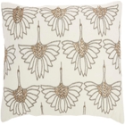 SOFIA AZ534 IVORY COTTON VELVET 12" x 20" THROW PILLOW
