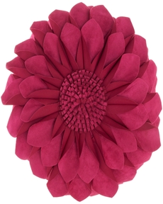 SOFIA L0374 HOT PINK 14" X 14" ROUND THROW PILLOW