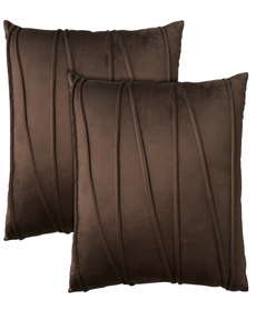 Sofia L2270 Brown 18" X 18" Set Of 2 Throw Pillows