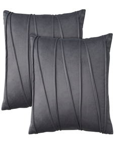 Sofia L2270 Grey 18" X 18" Set Of 2 Throw Pillows