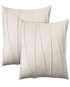 Sofia L2270 Ivory 18" X 18" Set Of 2 Throw Pillows