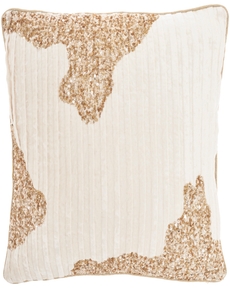 SOFIA PN949 IVORY GOLD 18" X 18" THROW PILLOW
