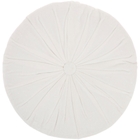 SOFIA RC190 CREAM COTTON VELVET 16" X 16" ROUND THROW PILLOW