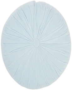 SOFIA RC190 SKY COTTON VELVET 16" X 16" ROUND THROW PILLOW
