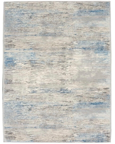 Solace SLA01 Ivory/Grey/Blue Rug 2'3" x 7'3"