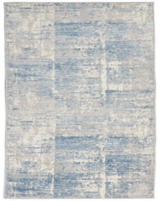 Solace SLA02 Ivory/Grey/Blue Rug 2'3" x 7'3"