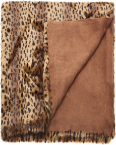 FUR N9371 BROWN 50" x 70" THROW BLANKET