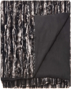 FUR N9508 BLACK/SILVER 50" x 70" THROW BLANKET