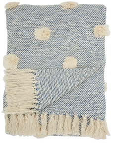 THROW SH019 BLUE 50" x 60" THROW BLANKET