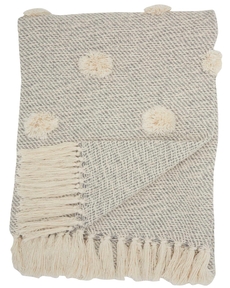 THROW SH019 GREY 50" x 60" THROW BLANKET