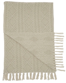 THROW ST142 NATURAL 50 x 60 THROW BLANKET