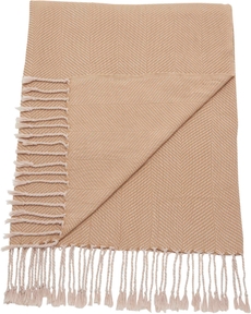 THROW SZ008 BEIGE 50" x 70" THROW BLANKET