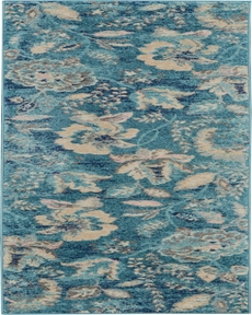 Tranquil TRA02 Turquoise Rug 2'3" x 7'3"