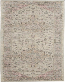 Tranquil TRA06 Ivory/Pink Rug 2'3" x 7'3"