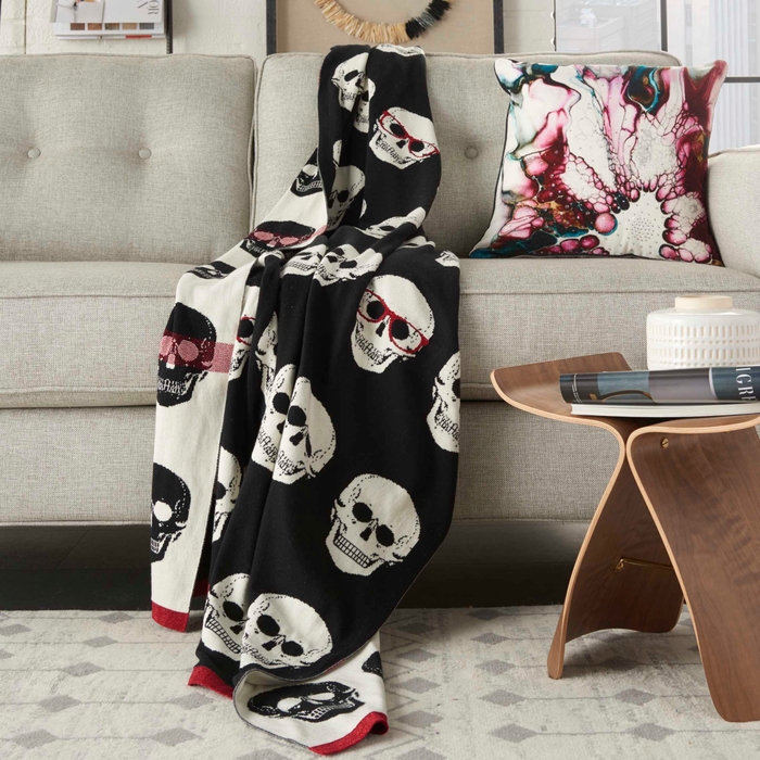 Trendy Hip New Age Uk204 Black White 50 X 60 Throw Blanket