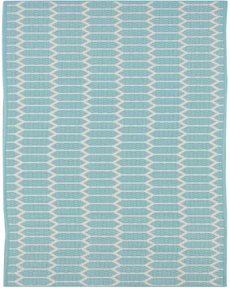 Twist Reversible TWS01 Aqua 2'2" x 10' Area Rug