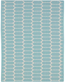Twist Reversible TWS01 Aqua 2'2" x 8' Area Rug