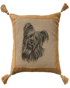 Vintage Pillow V6024 Beige 20" x 20" Throw Pillow
