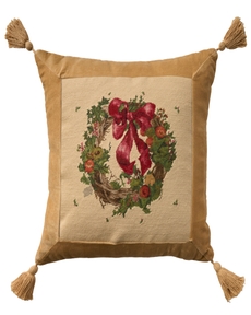 Vintage Pillow V6110 Beige 19" x 19" Throw Pillow