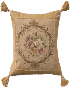 Vintage Pillow V8002 Beige 19" x 19" Throw Pillow