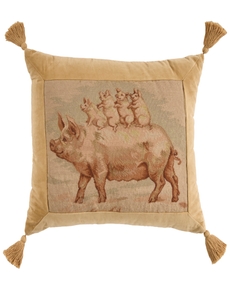 Vintage Pillow V8022 Beige 20" x 24" Throw Pillow
