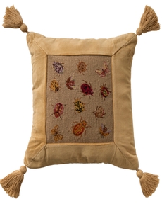 Vintage Pillow V8048 Beige 15" x 15" Throw Pillow