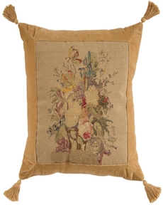 Vintage Pillow V8061 Beige 25" x 25" Throw Pillow