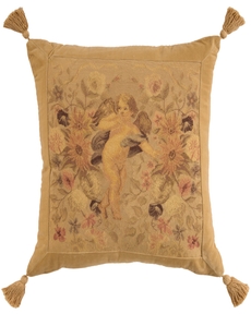 Vintage Pillow V8073 Beige 24" x 24" Throw Pillow
