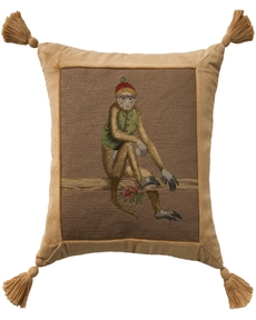 Vintage Pillow V8270 Taupe 19" x 19" Throw Pillow