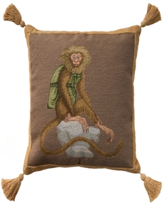 Vintage Pillow V8271 Taupe 19" x 19" Throw Pillow