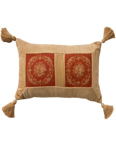 Vintage Pillow VAN11 Rust 12" x 20" Throw Pillow