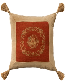 Vintage Pillow VAN12 Rust 18" x 18" Throw Pillow