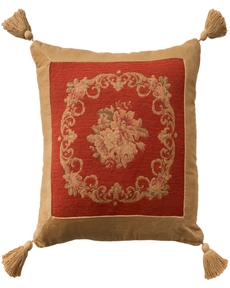 Vintage Pillow VAN5 Coral 17" x 17" Throw Pillow