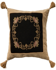 Vintage Pillow VAN6 Black 20" x 20" Throw Pillow