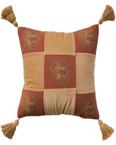 Vintage Pillow VAN9 Coral 18" x 18" Throw Pillow