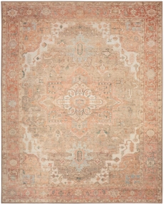 Vintage Washables VWS07 Coral Taupe Area Rug