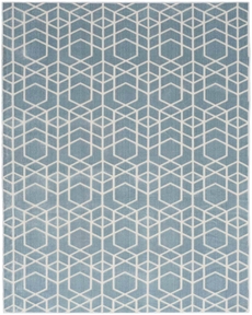 Washable Charm WCH01 Blue Ivory Area Rug