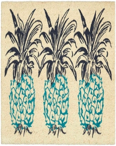 WAV17 GREETINGS WGT25 AQUA 1'6" x 2'4" DOORMAT