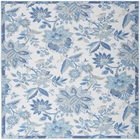 Waverly Washables Collection WAW01 Ivory Blue Rug